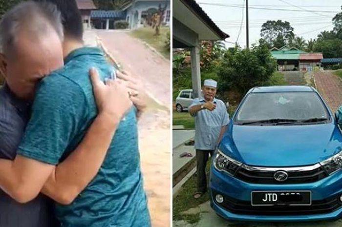 Video seorang ayah yang menangis terharu dibelikan mobil baru oleh sang anaknya