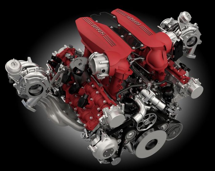 Mesin V8 Ferrari 488