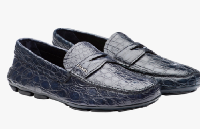 Prada Crocodile Leather Driving Shoes