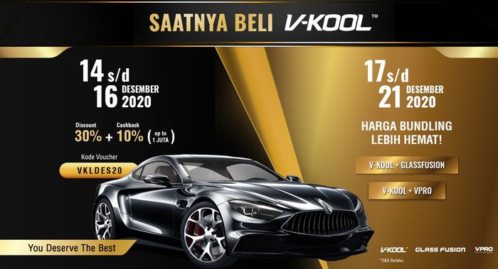 Promo Saatnya Beli V-KOOL berlangsung selama tiga hari.