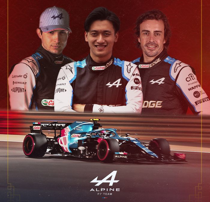 Guanyu Zhou menjadi test driver tim Alpine di musim balap F1 2021