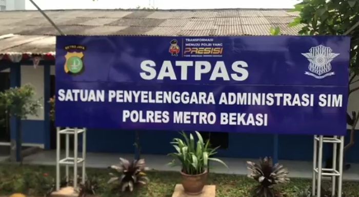 Satpas SIM polres Metro Bekasi