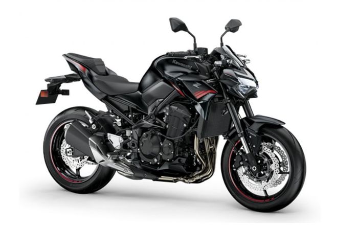 Kawasaki Z900 model 2020 (Percikan logam datar hitam)