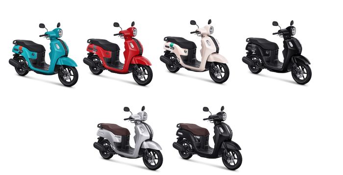 Pilihan warna Yamaha Fazzio. Neo (atas)  dan Lux (bawah)
