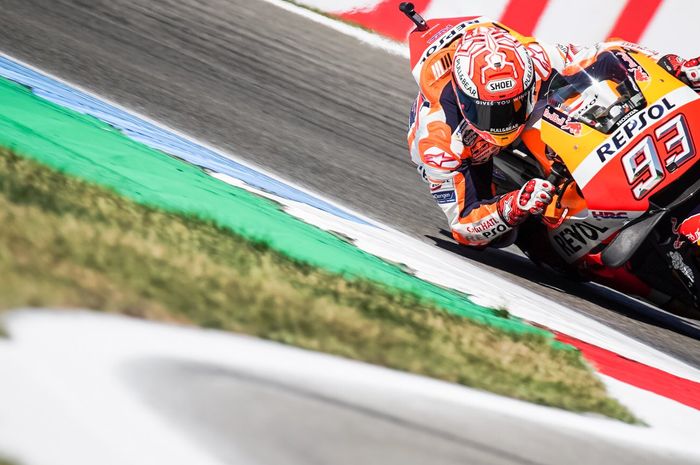 Marc Marquez merebut pole position di MotoGP Belanda, (30/6/2018)