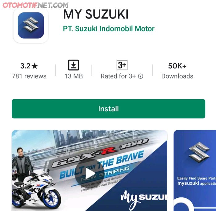 Ilustrasi. Aplikasi My Suzuki