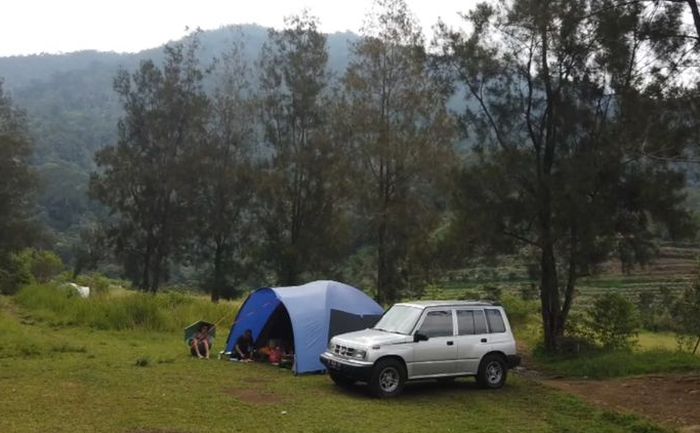 Suasana campervan ground di Bukit Golf Camping Ground Cibodas