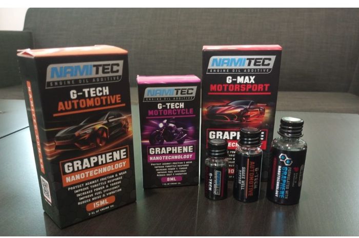 Tiga tipe dan kemasan Namitec Engine Oil Additive