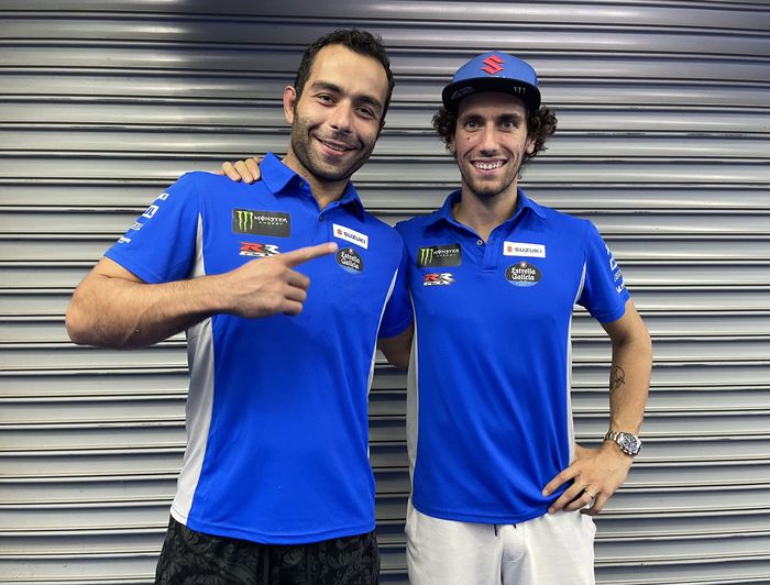 Danilo Petrucci jadi rekan pembalap tim Suzuki Ecstar, Alex Rins di MotoGP Thailand 2022