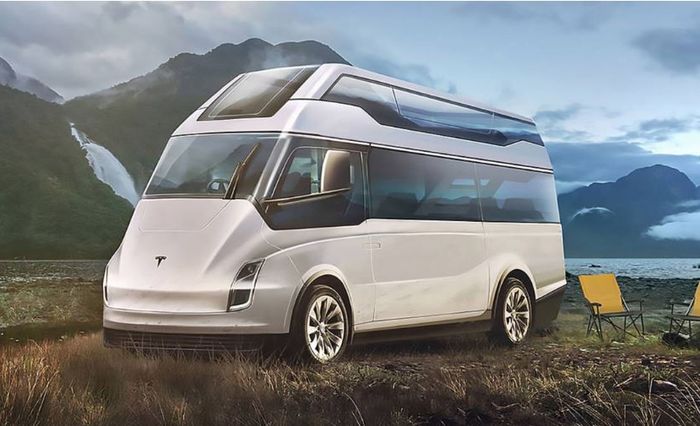 Tesla jadi mobil kamping