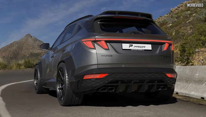 Tampilan belakang modifikasi Hyundai Tucson baru dirancang lebih agresif