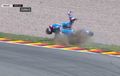 Video Alex Marquez Crash Sampai Guling-guling Di FP3 Moto2 Jerman