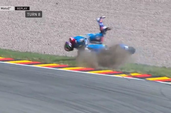 Alex Marquez mengalami kecelakaan di FP3 Moto2 Jerman
