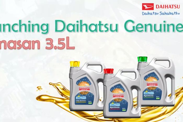 Daihatsu Genuine Oil kemasan 3,5 liter dilincurkan PT Astra Daihatsu Motor (ADM) Kamis (17/12/2020).