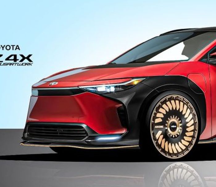 Digital modifikasi Toyota bZ4X dipasangi part serat karbon pada bodi
