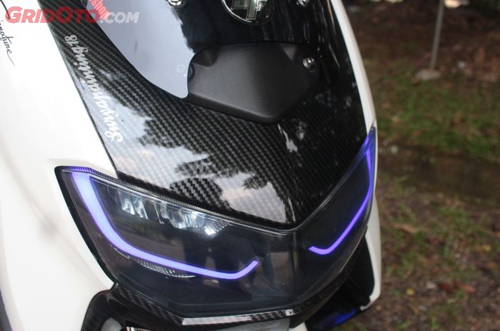 Lampu depan Yamaha New NMAX custom alis biru