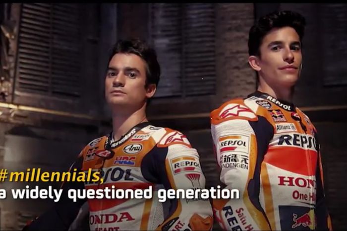 Dani Pedrosa dan Marc Marquez pembalap MotoGP dari generasi millenials menjawab mereka berdua bukan 