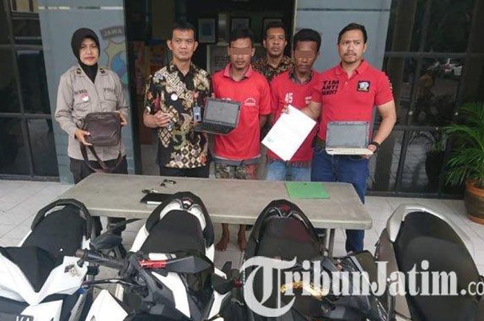 Dua dari empat debt collector yang merampas paksa motor milik kreditur dibekuk Unit Resmob Polrestab