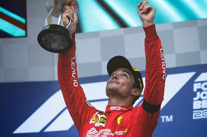 Charles Leclerc dedikasikan kemenangan perdananya di F1 Belgia untuk mendiang Anthoine Hubert yang meninggal saat balapan F2 Belgia