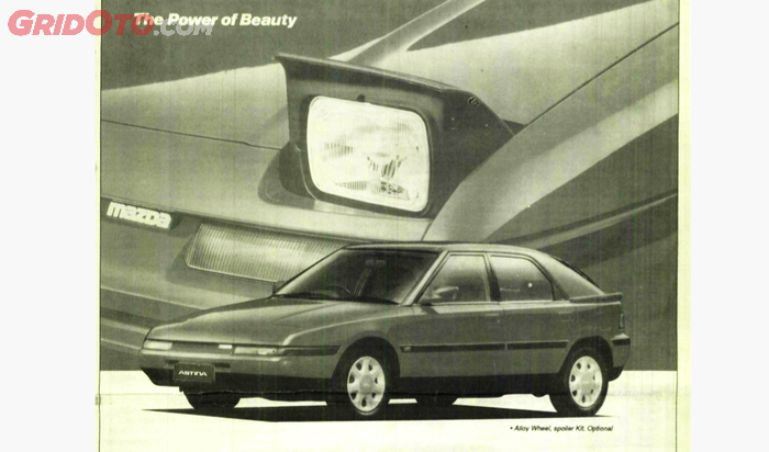 Lampu utama pop-up atau retractable headlamp Mazda Astina tahun 1991