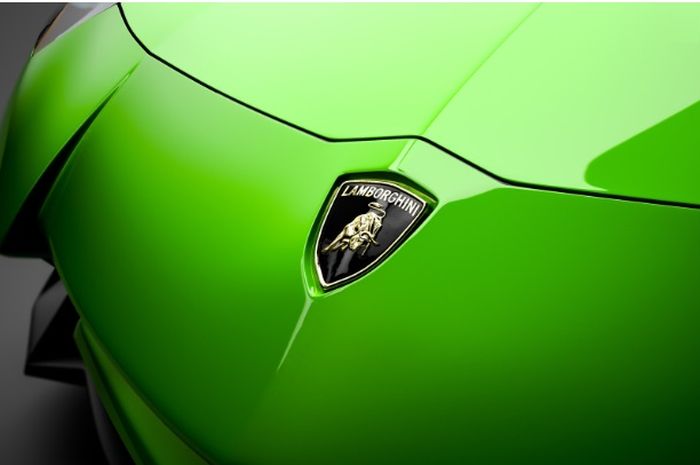 Emblem Lamborghini dengan gambar banteng