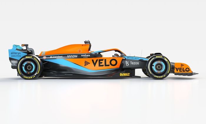 Mobil McLaren MCL36 memiliki livery yang berbeda dari mobil pendahulunya dan tampilnya sponsor baru untuk musim balap F1 2022