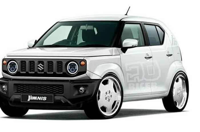 Modifikasi digital Suzuki Jimny dicangkok body Ignis