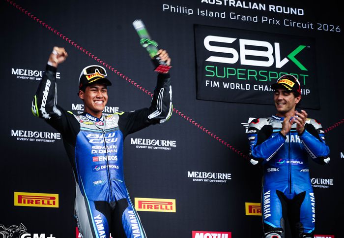 Aldi Satya Mahendra, berhasil mengukir sejarah baru di kancah balap dunia World Supersport 2026 dengan berhasil podium kedua