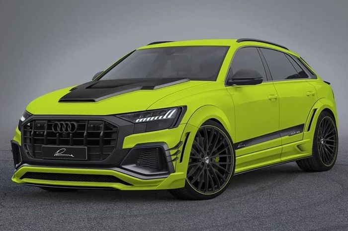 Audi Q8 warna hijau neon besutan Lumma Design