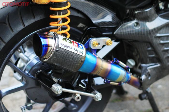 Knalpot untuk Aerox 155 ini pakai Aodonly Racing yang langsung pesan ke Thailand bahannya titanium