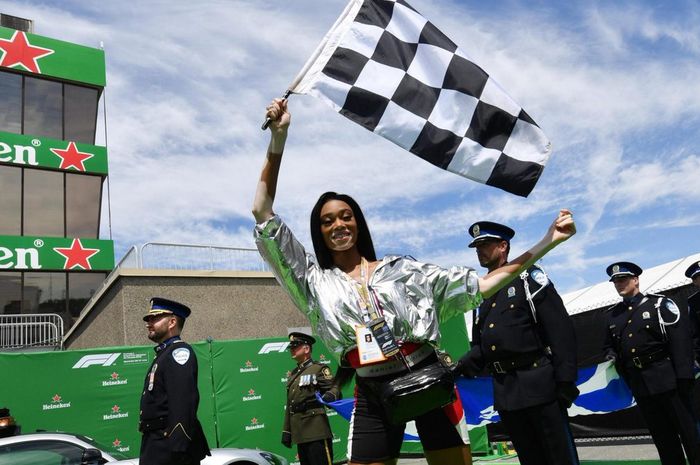 Winnie Harlow hadir di G{ F1 Kanada sebagai tamu khusus