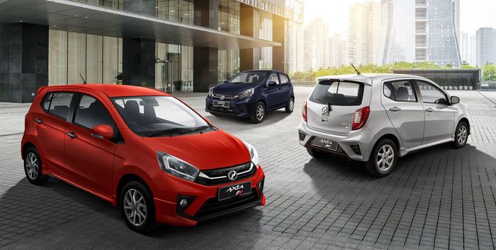 Perodua Axia, kembaran Toyota Agya dan Daihatsu Ayla di Malaysia.