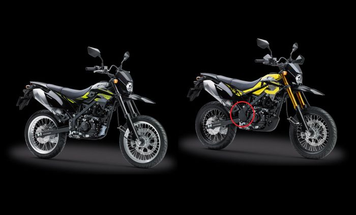 Cover plastik di sasis pada D-Tracker SE (kanan)