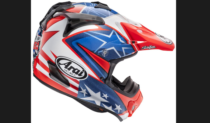 Arai VX-Pro4 dengan motif livery helm balap Nicky Hayden, tertarik ingin memiliki?