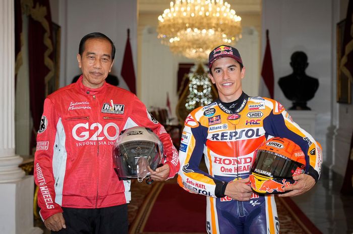 Marc Marquez senang mendapat sambutan hangat Presiden Joko Widodo menjelang MotoGP Indonesia 2022