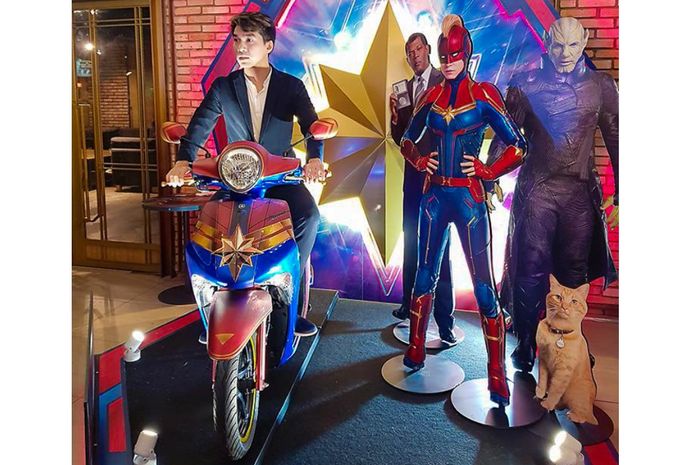 BUat fansnya Captain Marvel, pasti Yamaha Janus ini bikin ngiler