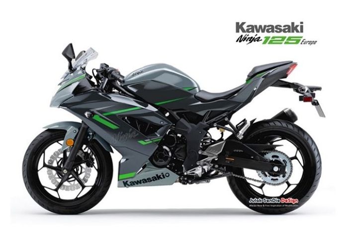 Renderan sosok Kawasaki Ninja 125 ala Julak Sendie Design mirip Ninja 250 SL