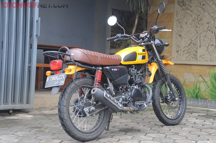 Pasang behel dan rak di Kawasaki W175TR