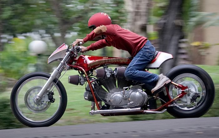Harley-Davidson Sportster dengan konstruksi W-engine