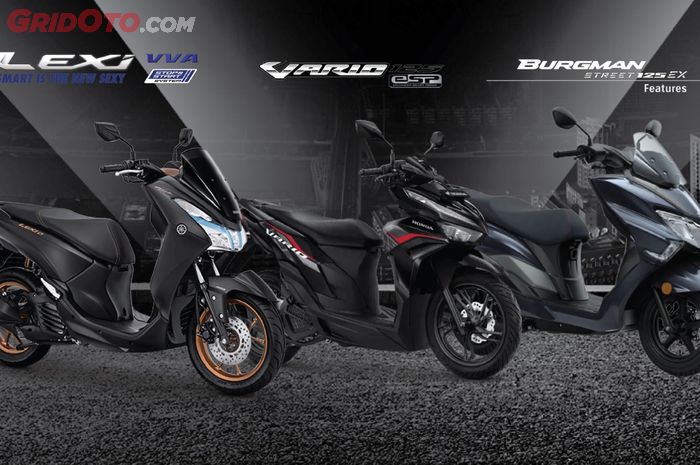Honda Vario 125 vs Yamaha Lexi vs Suzuki Burgman Street 125 EX.