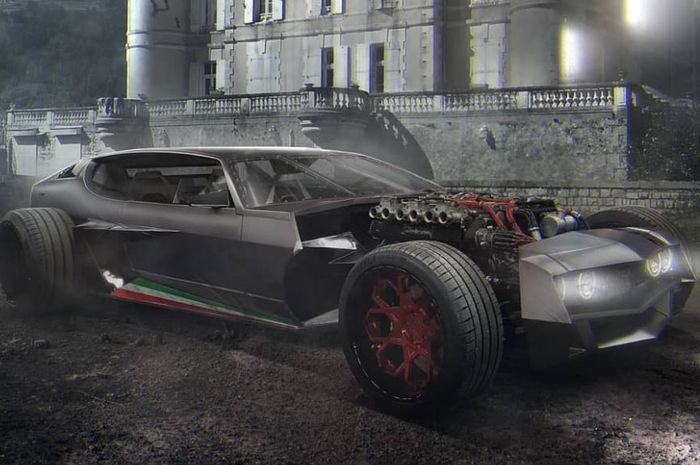 Modifikasi Lamborghini bergaya Hot Rod