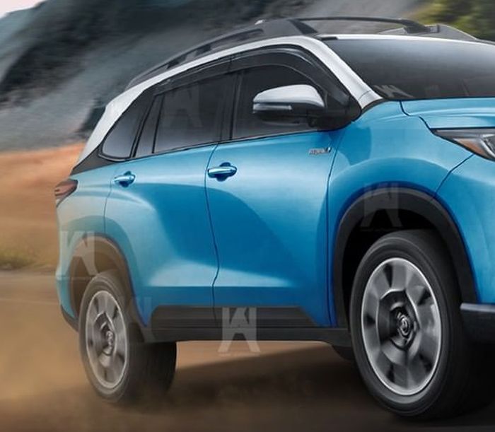 Digital modifikasi Toyota Kijang Innova Zenix dicat dual-tone dan punya setup kaki jangkung