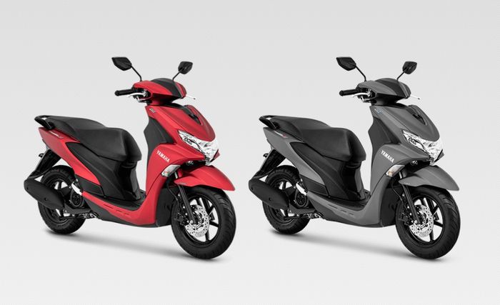 Yamaha FreeGo warna merah doff dan silver doff