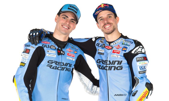 Fermin Aldeguer (kiri) sebagai rookie MotoGP dan Alex Marquez jadi pembalap andalan tim Gresini Racing