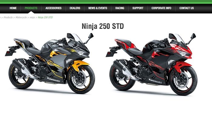 Pilihan warna yangtersedia untuk New Ninja 250 di Malaysia