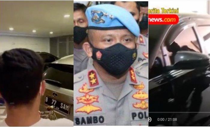 Mobil mewah yang digunakan Ferdy Sambo saat memenuhi panggilan di Gedung Kabareskrim Mako Brimob, Kamis (4/8/2022).