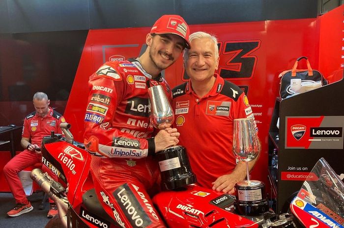 Menajer tim Ducati Lenovo, Davide Tardozzi geram melihat Francesco Bagnaia terus diremehkan sebagai calon juara dunia MotoGP 2022