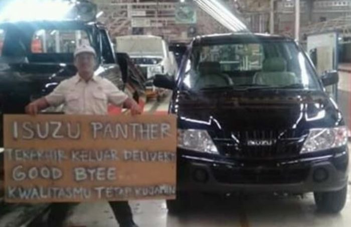 Sedang ramai di media sosial foto yang menunjukan produksi terakhir Isuzu Panther.