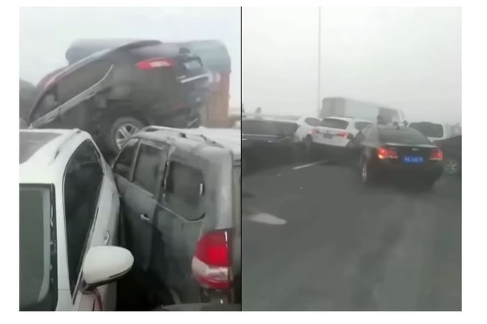 Cuplikan video saat kecelakaan berlangsung