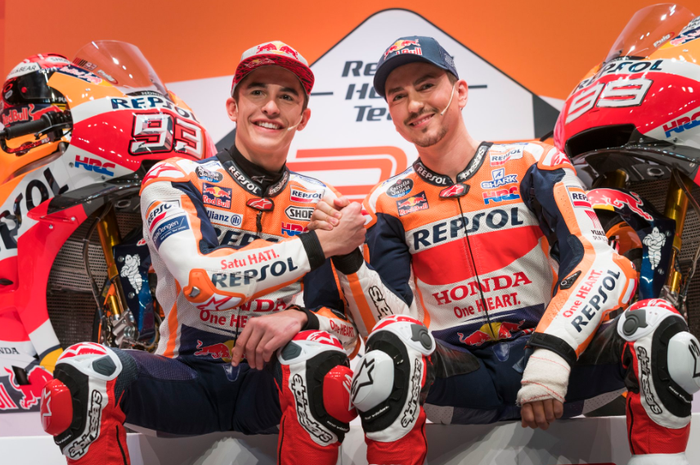 Marc Marquez dan Jorge Lorenzo di launching tim Repsol Honda 2019